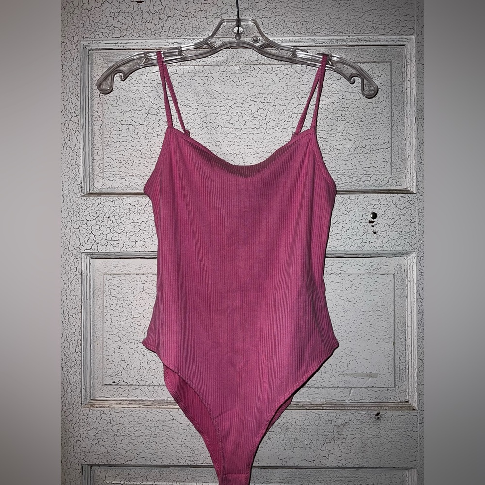 Pink Ribbed Bodysuit - Picture 4 of 5